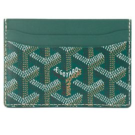 GOYARD - Porte-cartes Saint-Sulpice Goyard en toile enduite verte
