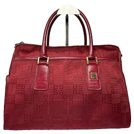Sac structuré Vintage Givenchy 4G Monogram Jacquard Fin 1990s Rouge