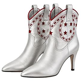 Stivaletti Marc Jacobs Argento Metallizzato con Stelle
