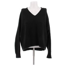 Autre Marque Jersey de cashmere negro con cuello KUJTEN