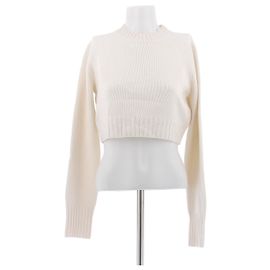 Camisola curta de lã branca Max Mara