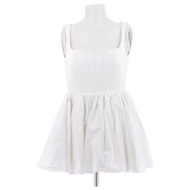 Autre Marque Vestido mini de algodón blanco SILVIA ASTORE