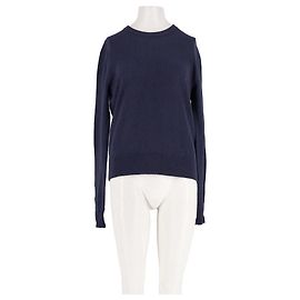 Maglione in lana blu navy girocollo Forte Forte