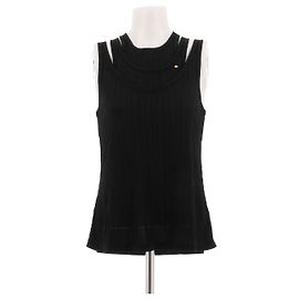 Viktor & Rolf Camiseta de tirantes negra de tiras triples
