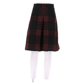 Gucci Falda midi de lana burdeos y negra