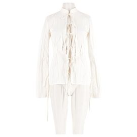 Autre Marque Blusa de algodón blanca BOBKOVA