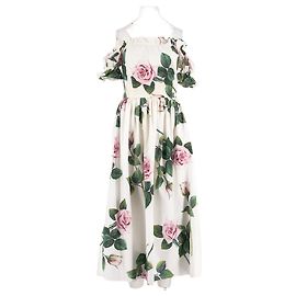 Dolce & Gabbana Weißes Baumwollkleid