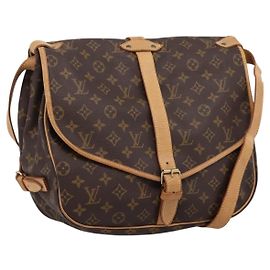 LOUIS VUITTON Monogram Saumur 35 Shoulder Bag M42254 LV