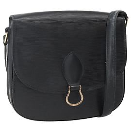 LOUIS VUITTON Epi Saint Cloud GM Shoulder Bag Black Noir M52192 LV