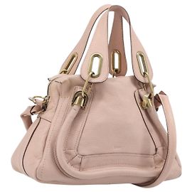 Chloé Chloe Paraty Hand Bag Leather 2way Pink Gold
