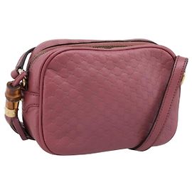 GUCCI Bolso Micro Guccissima de lona Micro GG Cuero Gold Pink 309538
