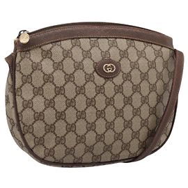 GUCCI GG Supreme Shoulder Bag PVC Beige Gold 007 39 6018
