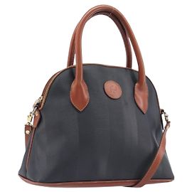 FENDI Pecan Hand Bag PVC 2way Black Gold Tone