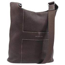Hermès HERMES Good News GM Shoulder Bag Leather Dark Brown Silver