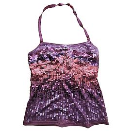 Top Halter Pinko com Lantejoulas Ombré