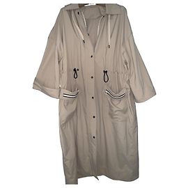 Brunello Cucinelli Gabardina de algodón con capucha - Beige