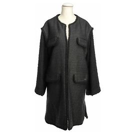 Chanel Damenmantel aus Wollmischung in Schwarz