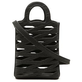 Portacellulare Balenciaga Neo Basket in pelle nera