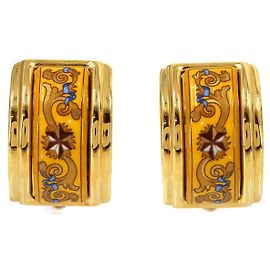 Hermès Hermes Email Clip-Ohrringe
