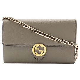Bolsa de Ombro com Corrente e Carteira Gucci Interlocking G