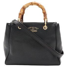 Borsa a mano Gucci Bamboo Mini Shopper