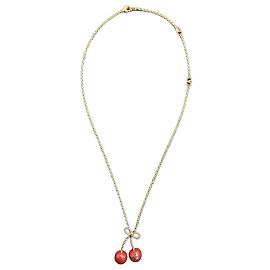 Collar Valentino Cherryfic de metal y esmalte