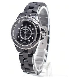 Chanel J12 Quartz Keramik und Edelstahl mit Diamantmarkierungen 29