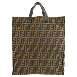 Borsa Tote Fendi Selleria in tela Zucca e pelle