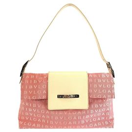 Bulgari Borsa 2way in pelle e tela Logo Mania Bvlgari