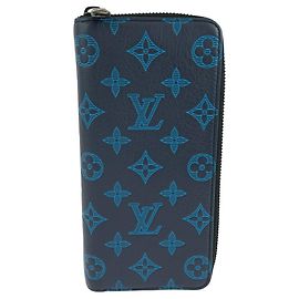 Louis Vuitton Zippy Wallet Vertical Monogram Shadow Kalbsleder Lange Geldbörse