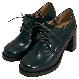 Dsquared2 Botas Curtas de Salto Chunky com Atacadores