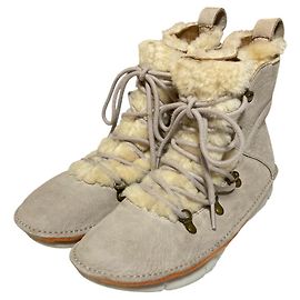 Autre Marque Botines cortos de cordones de shearling Camper