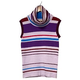 Autre Marque Clements Ribeiro Ärmelloser Rollkragenpullover aus 100% Cashmere