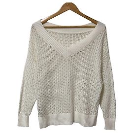 Autre Marque Maglione in lana ampio scollo a V Diagram