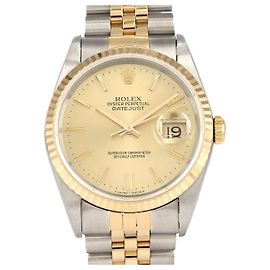 Rolex Datejust Stainless Steel Yellow Gold Automatic