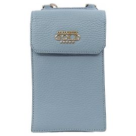 Autre Marque Borsa a tracolla COCOCELUX GOLD blu beige in pelle