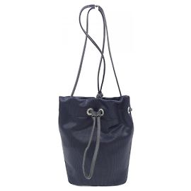 Autre Marque Bolsa de mão Hiroko Hayashi em couro azul marinho