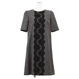 Dolce & Gabbana Dolce&Gabbana Kleid aus Wolle und Baumwolle mit Blumenspitze