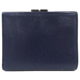 Autre Marque Cartera corta UNTITLED de piel azul marino