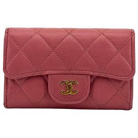 Chanel Classic Flap Card Case Quilted Caviar