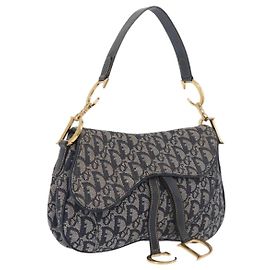 Christian Dior Vintage Double Saddle Diorissimo Canvas
