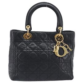 Christian Dior Vintage Lady Dior Cannage Quilt Lambskin Medium