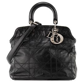 DIOR - Borsa a tracolla Granville Dior in pelle liscia nera