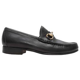 Mocassini Gucci Horsebit in pelle nera Taglia 38.5