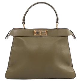Fendi Peek-a-boo ICU Co., Ltd. Borsa a mano media in pelle Verde 8BN321