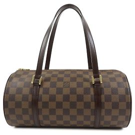 Bolso de mano Louis Vuitton Damier Ebene Papillon 30 Marrón N51303