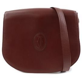 Borsa a tracolla e a spalla in pelle Must de Cartier Bordeaux