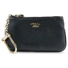 GUCCI Porta chiavi e porta monete in pelle Nero 368879