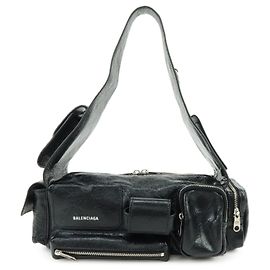 BALENCIAGA Borsa a tracolla Superbusy XS in pelle Nera 762516