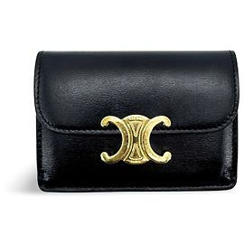 Céline Celine Triomphe Card Case Leather